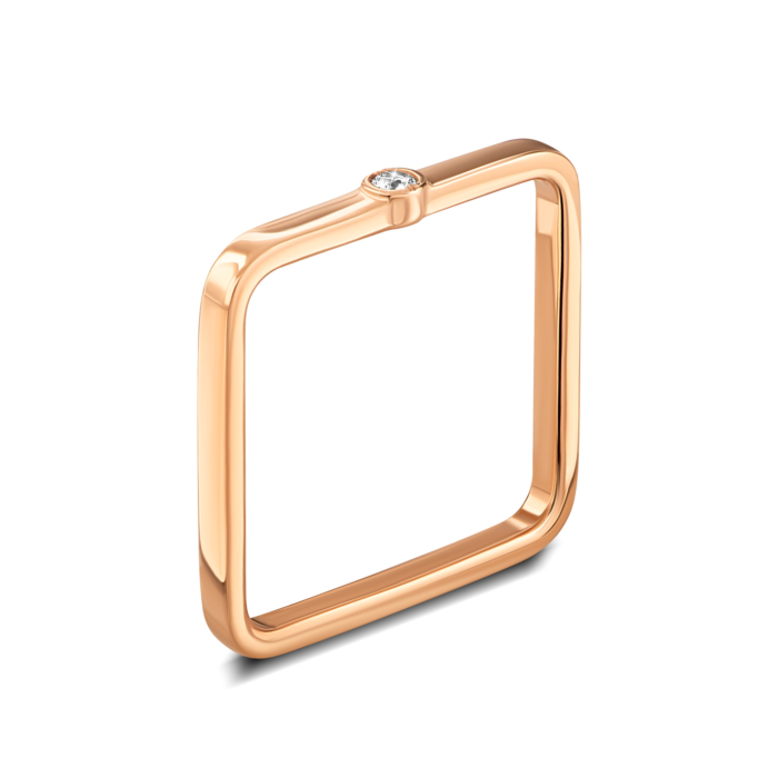 Золотое кольцо с бриллиантом. Артикул UG5ЗК1013