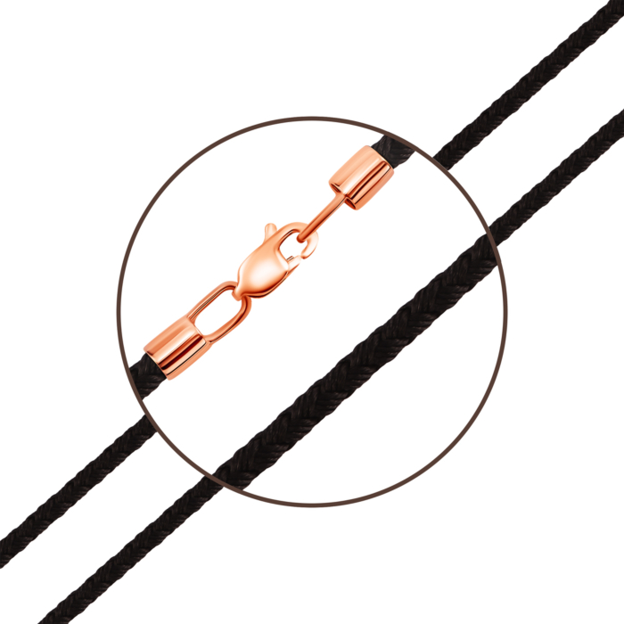 Ювелирный шнурок с золотым замком. Артикул UG5ПК101и