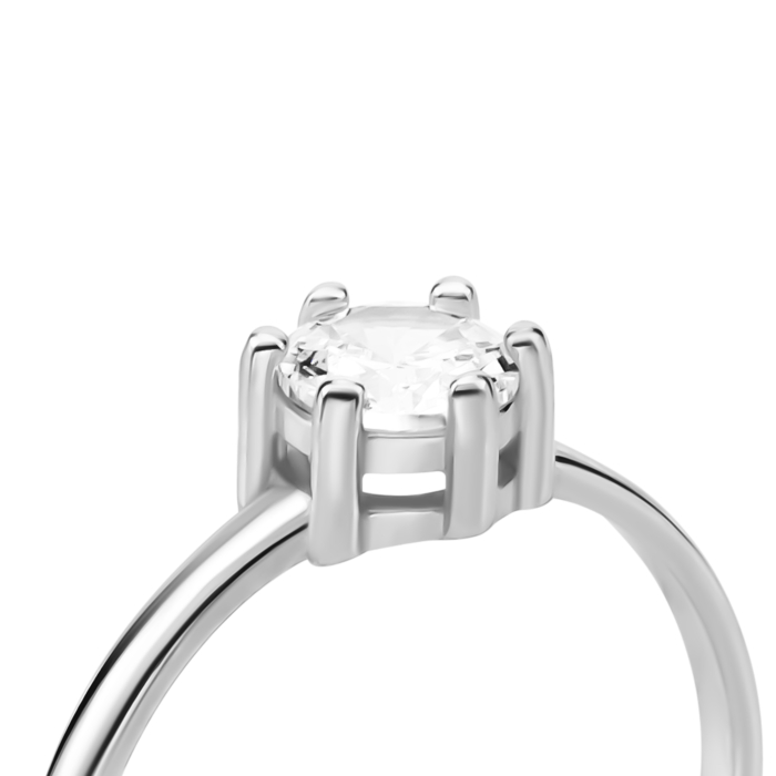 Срібна каблучка з фіанітом. Артикул UG510709