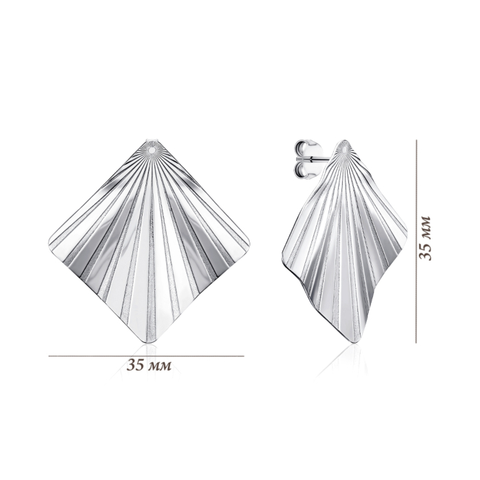Срібні сережки. Артикул OF023-0126-E/12