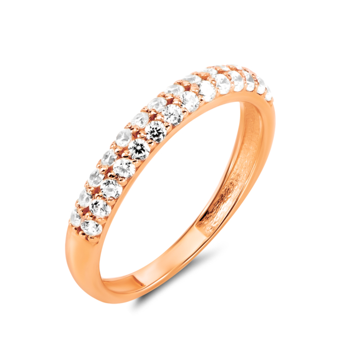 Золота каблучка з фіанітами. Артикул UG511/0013/00/01/01