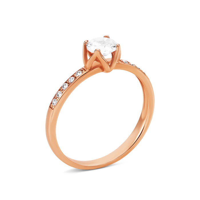 Золота каблучка з фіанітами. Артикул UG511/0055/00/01/01