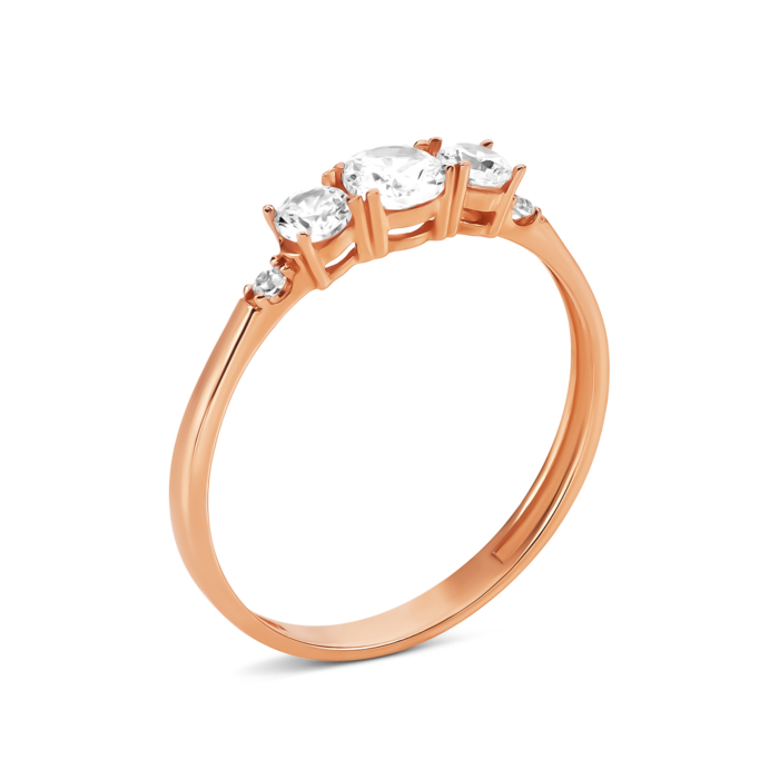 Золотое кольцо с фианитами. Артикул UG511/0064/00/01/01