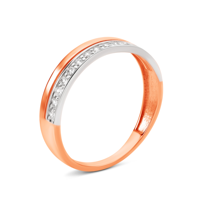 Золотое кольцо с фианитами. Артикул UG511/0119/01/01/01