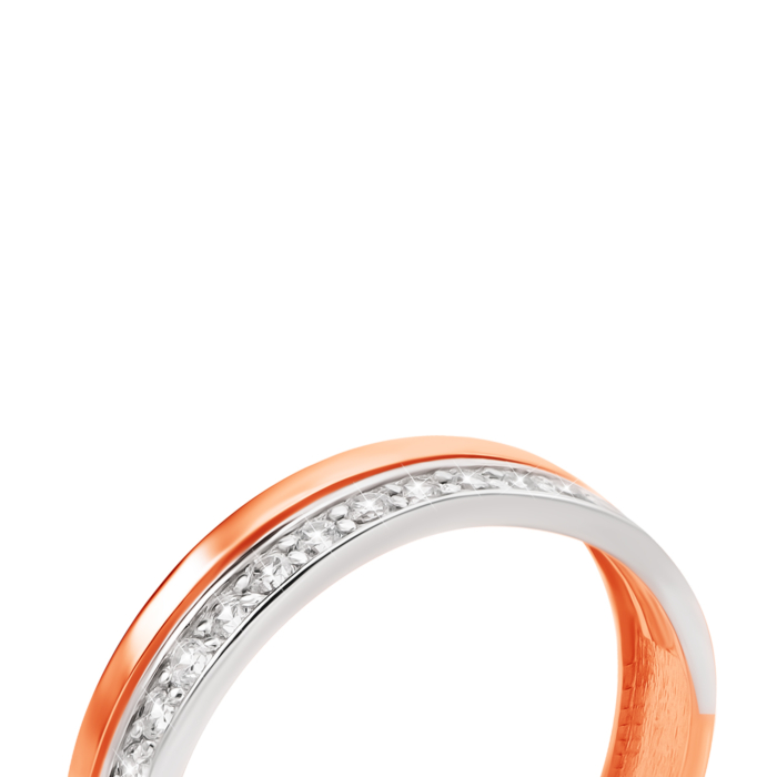 Золота каблучка з фіанітами. Артикул UG511/0119/01/01/01