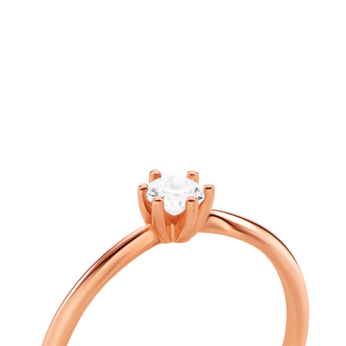 Золота каблучка з фіанітом. Артикул UG511/0146/00/01/01