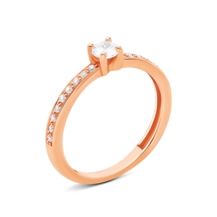 Золота каблучка з фіанітами. Артикул UG511/0147/00/01/01