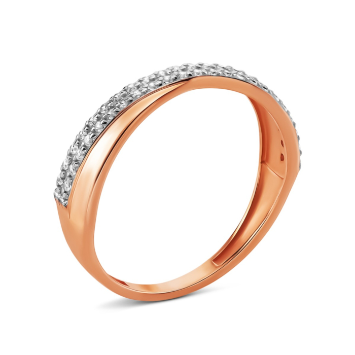 Золота каблучка з фіанітами. Артикул UG511/0148/01/01/01