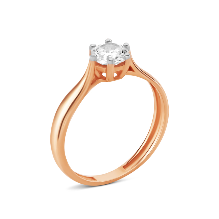 Золотое кольцо с фианитом. Артикул UG511/0168/01/01/01