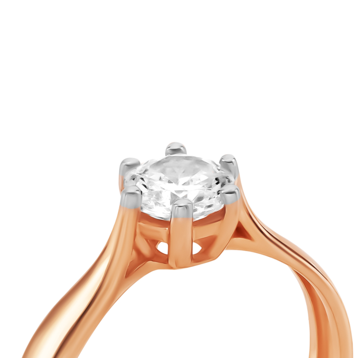 Золотое кольцо с фианитом. Артикул UG511/0168/01/01/01