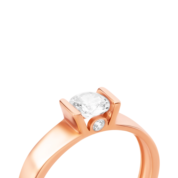 Золота каблучка з фіанітами. Артикул UG511/0169/00/01/01