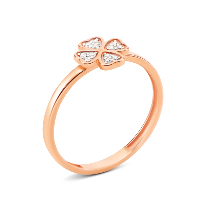 Золотое кольцо с фианитами. Артикул UG511/0174/01/01/01