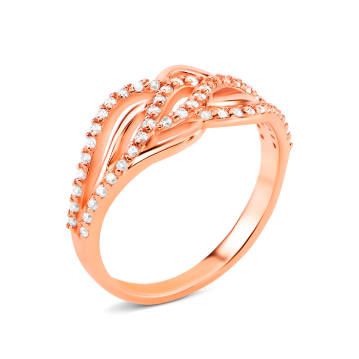 Золота каблучка з фіанітами. Артикул UG511/0215/00/01/01