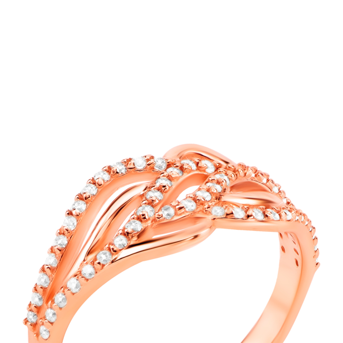 Золота каблучка з фіанітами. Артикул UG511/0215/00/01/01