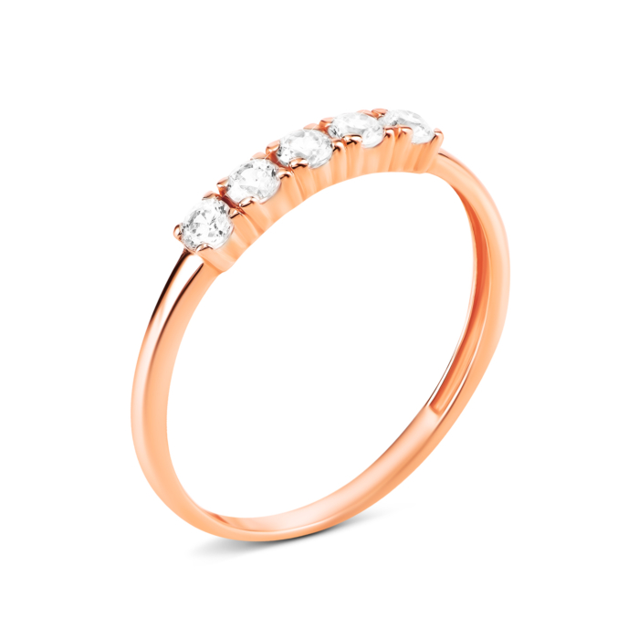 Золота каблучка з фіанітами. Артикул UG511/0237/00/01/01
