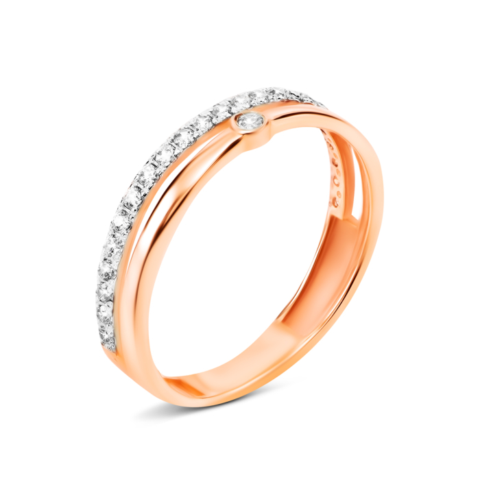 Золотое кольцо с фианитами. Артикул UG511/0247/01/01/01