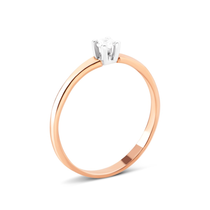 Золота каблучка з фіанітом. Артикул UG5110008/10/00/0019