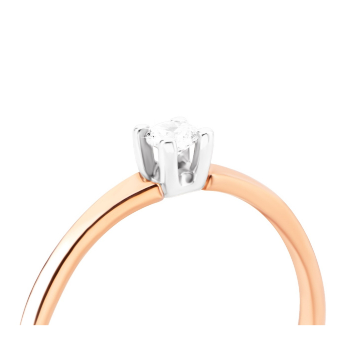 Золота каблучка з фіанітом. Артикул UG5110008/10/00/0019