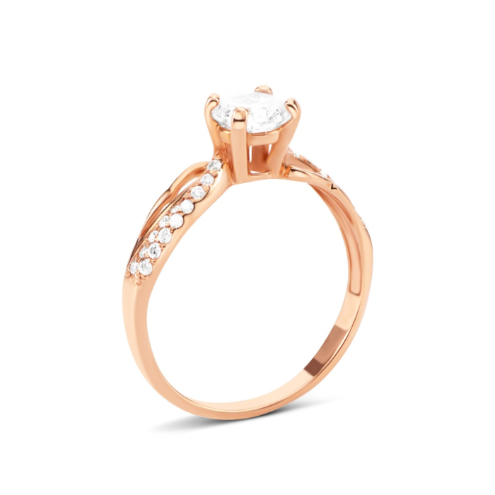 Золота каблучка з фіанітами. Артикул UG5110029/01/00/0044