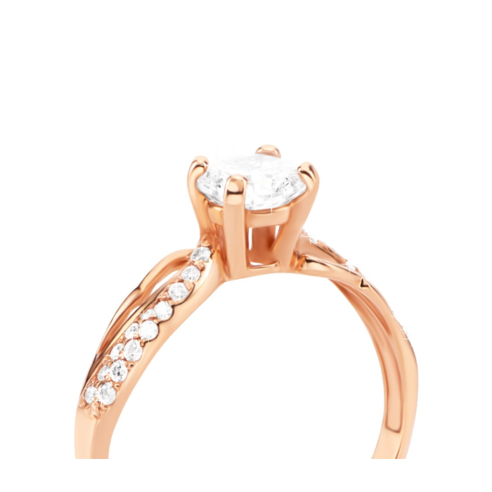 Золота каблучка з фіанітами. Артикул UG5110029/01/00/0044