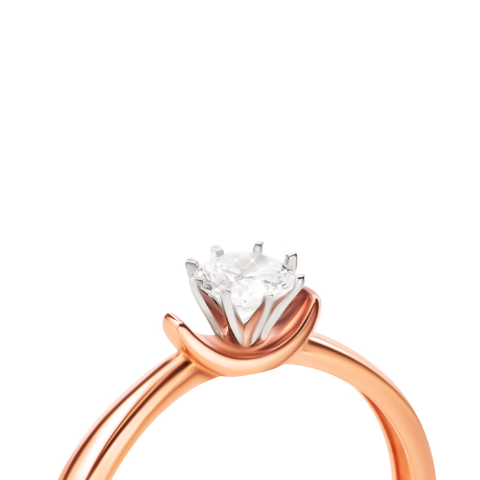 Золота каблучка з фіанітом. Артикул UG5110088/10/00/0022