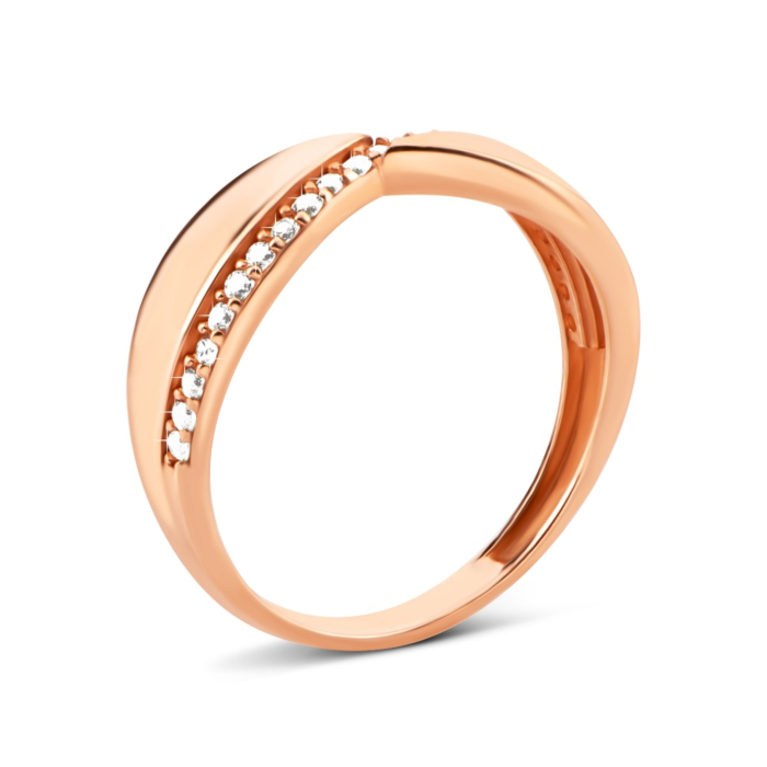Золота каблучка з фіанітами. Артикул UG51111014001