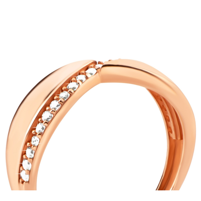 Золота каблучка з фіанітами. Артикул UG51111014001