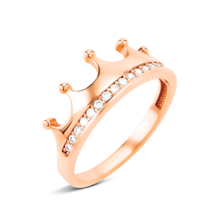 Золота каблучка з фіанітами. Артикул UG51111015301