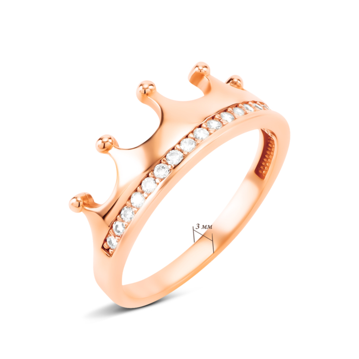 Золота каблучка з фіанітами. Артикул UG51111015301