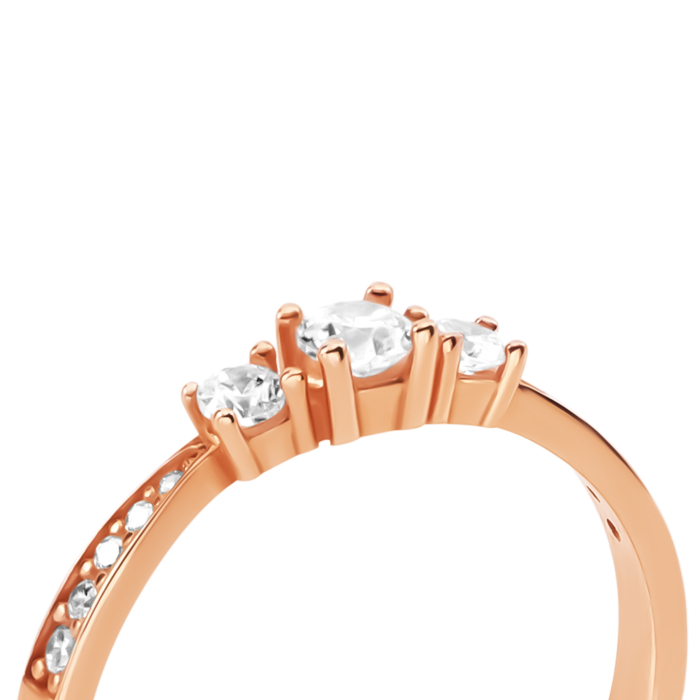 Золотое кольцо с фианитами. Артикул UG51111015601