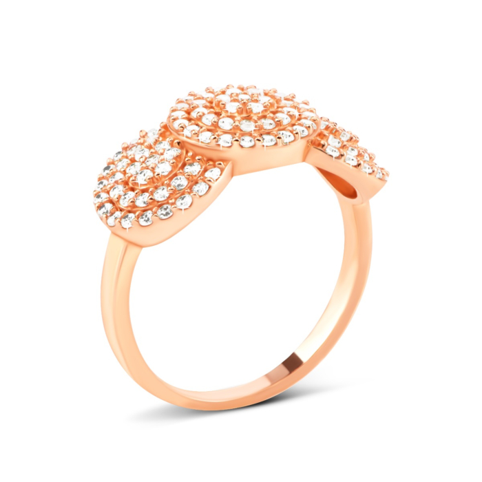 Золотое кольцо с фианитами. Артикул UG51111016201