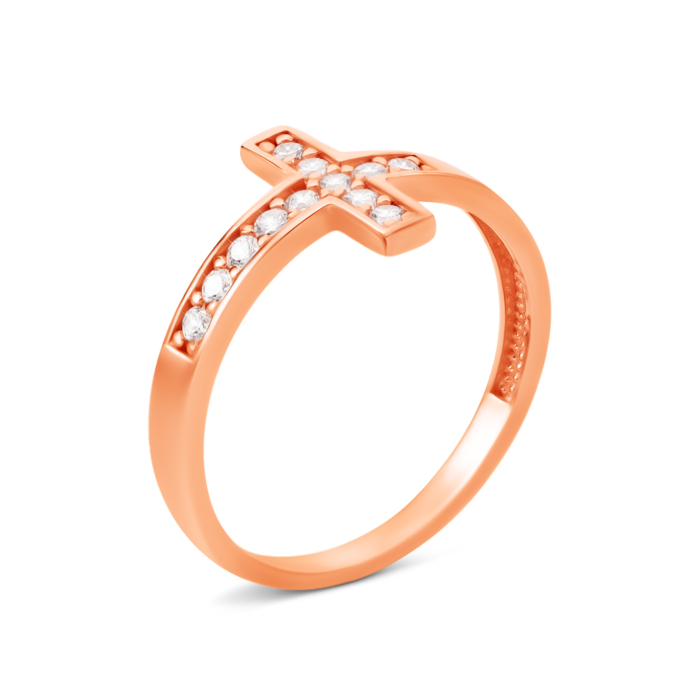 Золота каблучка з фіанітами. Артикул UG51111016301