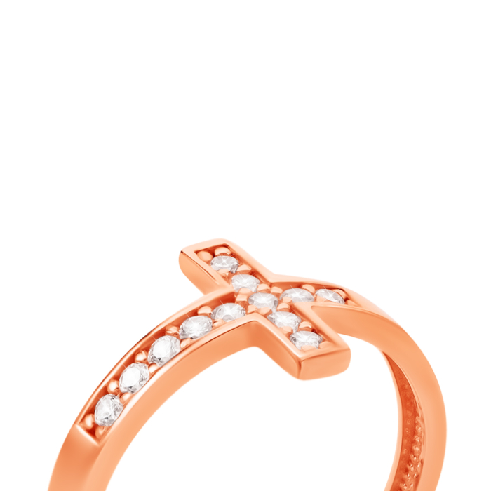 Золота каблучка з фіанітами. Артикул UG51111016301