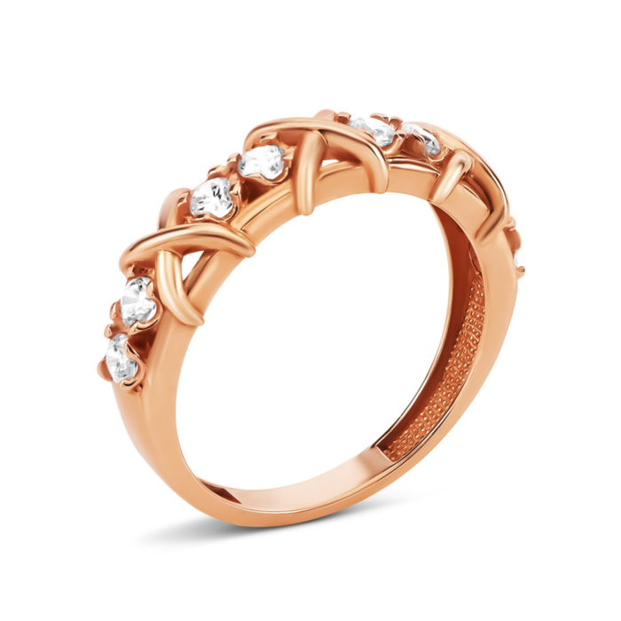 Золота каблучка з фіанітами. Артикул UG51111016501