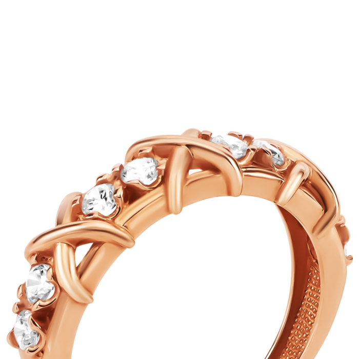 Золота каблучка з фіанітами. Артикул UG51111016501