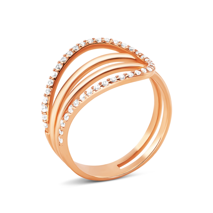 Золота каблучка з фіанітами. Артикул UG51111017501