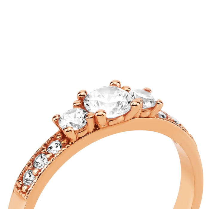 Золотое кольцо с фианитами. Артикул UG51111018101