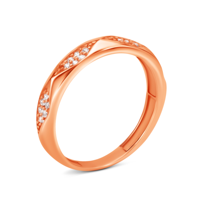 Золотое кольцо с фианитами. Артикул UG51111021401