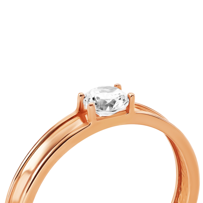 Золотое кольцо с фианитом. Артикул UG5111211