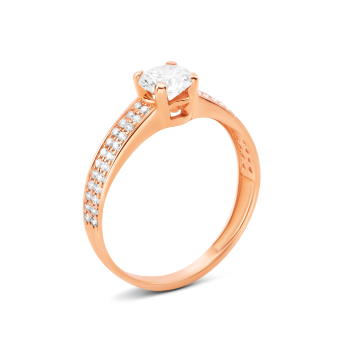 Золота каблучка з фіанітами. Артикул UG5111261