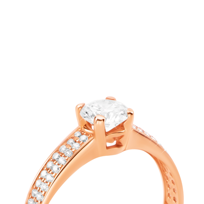 Золота каблучка з фіанітами. Артикул UG5111261