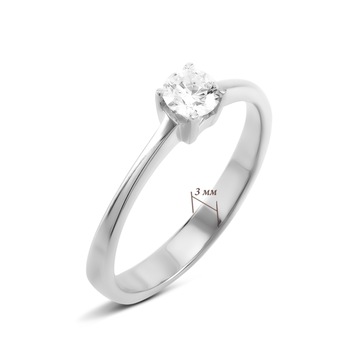 Золотое кольцо с бриллиантом. Артикул UG51112680202