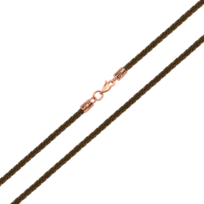 Ювелірний шнурок із золотим замком. Артикул UG5112203-1Тgreen