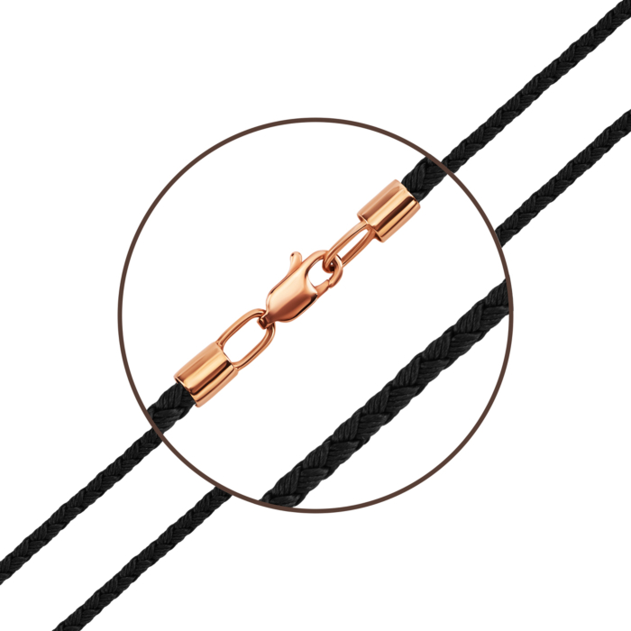 Ювелирный шнурок с золотым замком. Артикул UG5ПК112и