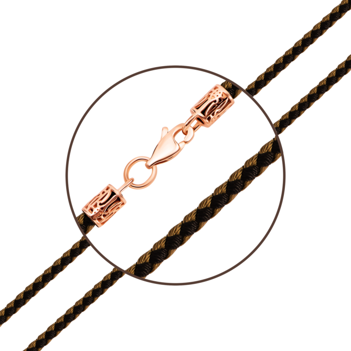 Ювелирный шнурок с золотым замком. Артикул UG5113203-1Т