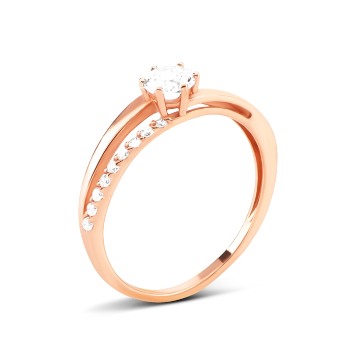 Золота каблучка з фіанітами. Артикул UG5113231