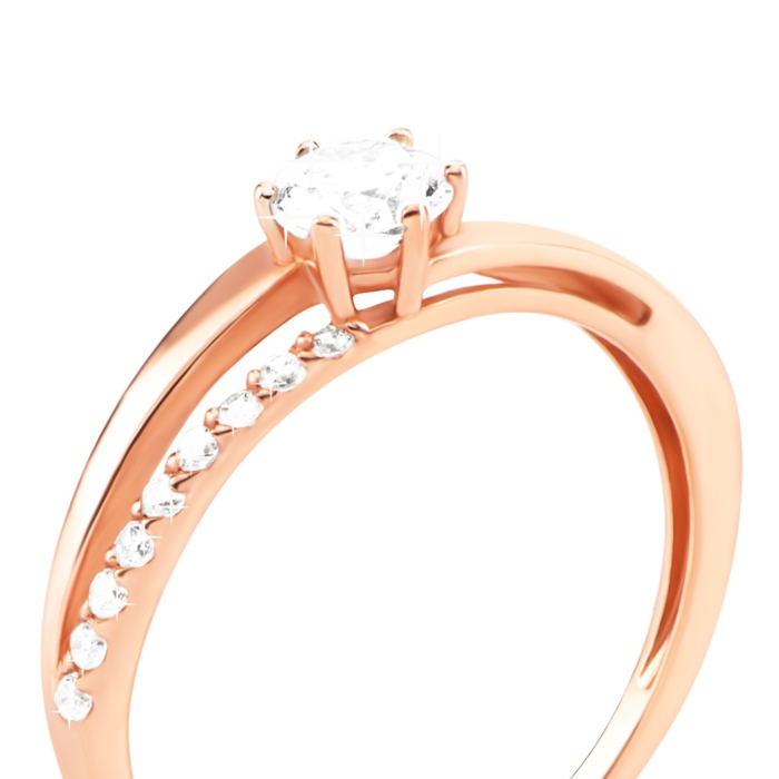 Золота каблучка з фіанітами. Артикул UG5113231