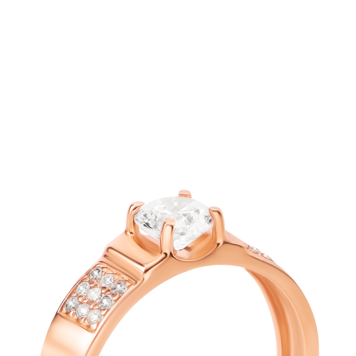 Золотое кольцо с фианитами. Артикул UG5113451