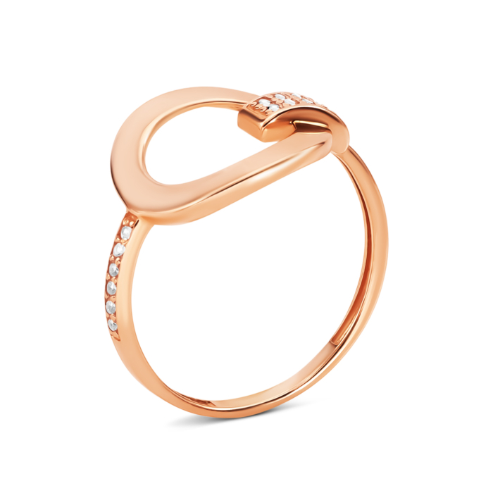 Золота каблучка з фіанітами. Артикул UG5114071