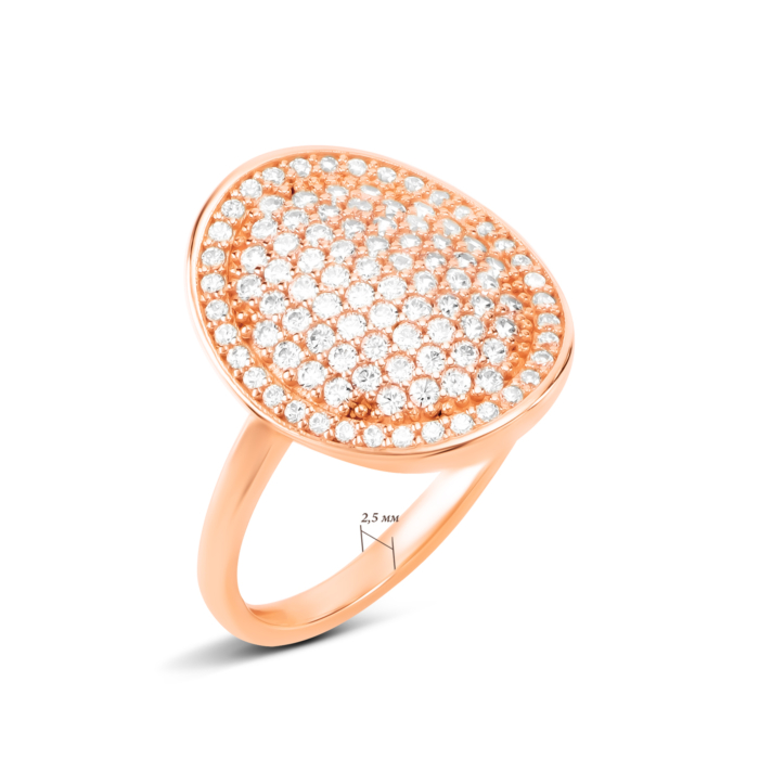 Золота каблучка з фіанітами. Артикул UG5119014910101